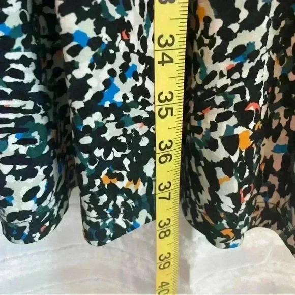 Maggie London Long Sleeve Fit And Flare Dress Size 2 Multicolor - Picture 7 of 9